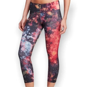 ONZIE Galaxy Pattern High Waist Leggings Multicoloured Spacecore Print Size S/M